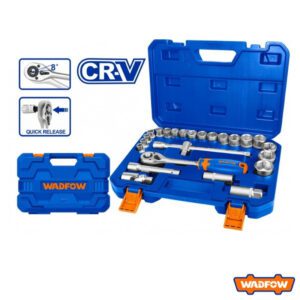 WADFOW 25 Pcs 1/2" socket set WST2D25
