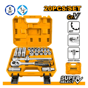 Ingco 20pcs 1/2 Shocket Set HKTS12201