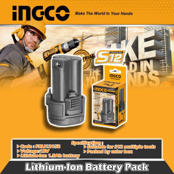 FBLI12152 Lithium-Ion battery pack Ingco
