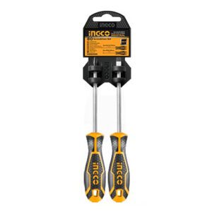 Screw driver 2pcs set Flat & Philips HKSD0248 INGCO Brand