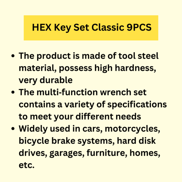 HEX Key Set Classic 9PCS (3) HEX Key Set Classic 9PCS (3)