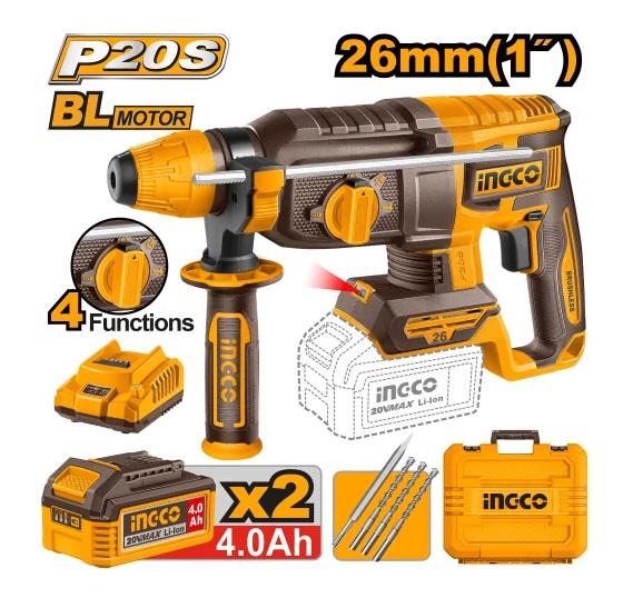Ingco Cordless Rotary Hammer CRHLI202682 Ingco Cordless Rotary Hammer CRHLI202682