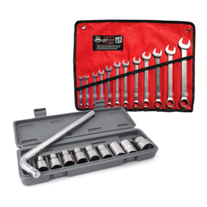 Socket Wrench Set 10pcs and Combination Spanner Set - 14 Pcs