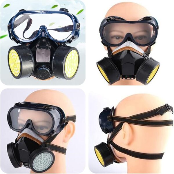 Anti Dust Chemical Dual Mask With Safety Glass 4