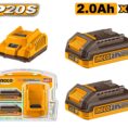 Ingco Lithium-Ion Battery and Charger Kit FBCPK2212