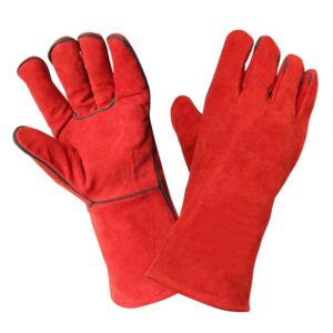 Red Leather Welding gloves 13 Inch