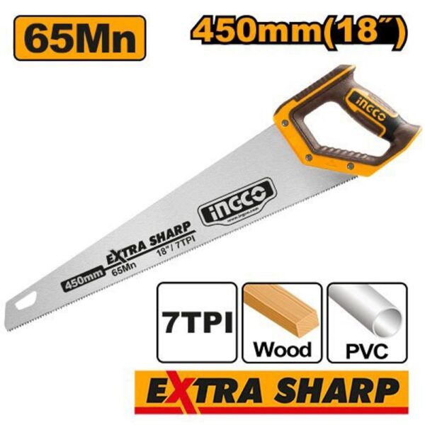 Ingco Hand Saw 450MM HHAS28450