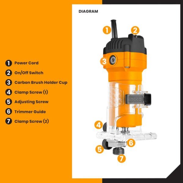 Ingco Laminate Trimmer 600W PLM6001-2