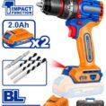 Wadfow Compact Brushless Cordless Impact Drill WCDP6281