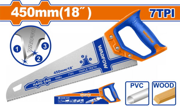 Wadfow Hand Saw 450mm (18inch) WHW8G18