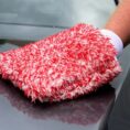 Wash Mitt Red White