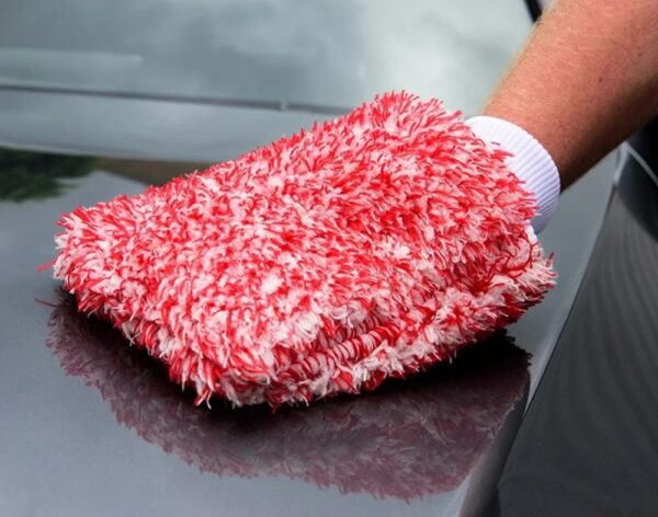 Wash Mitt Red White Wash Mitt Red White