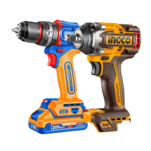 Cordless Impact Wrench 20V 500Nm CIWLI20501 and Brushless Cordless Impact Drill 20V WCDP5281 Wadfow