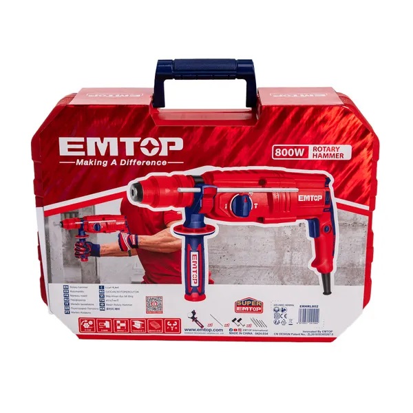 Emtop Rotary Hammer 800w ERHRL802 Box Emtop Rotary Hammer 800w ERHRL802 Box