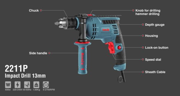 Ronix Impact Drill 2211P 13mm Ronix Impact Drill 2211P 13mm