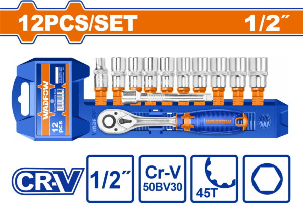 WST2212 Wadfow 12 Pcs Socket Set WST2212 Wadfow 12 Pcs Socket Set