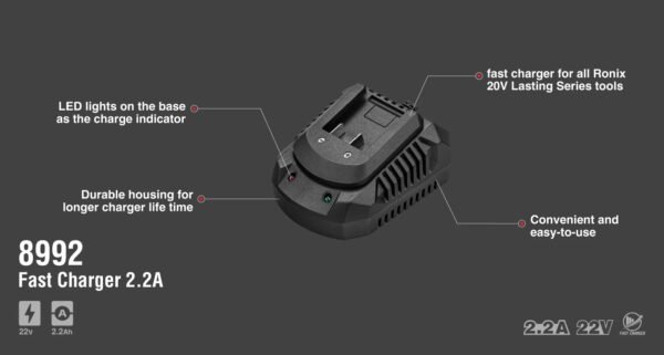 20V Fast Charger 8992BS Ronix 20V Fast Charger 8992BS Ronix