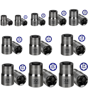 1/2" Hexagonal Socket Emtop – 8/9/10/12/13/14/15/17/19/21/22/24MM