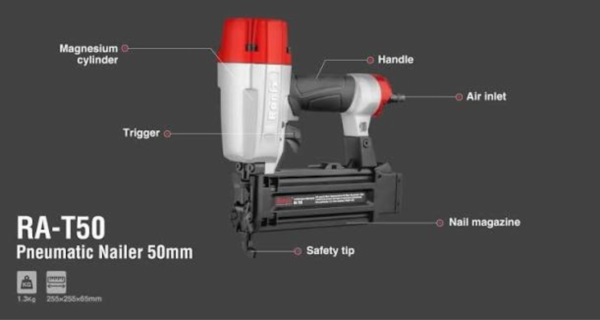 16 Gauge 50mm Finish Nailer RA-T50 Ronix Diagram