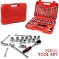 37Pcs Spanner Socket Ratchet Wrench Set