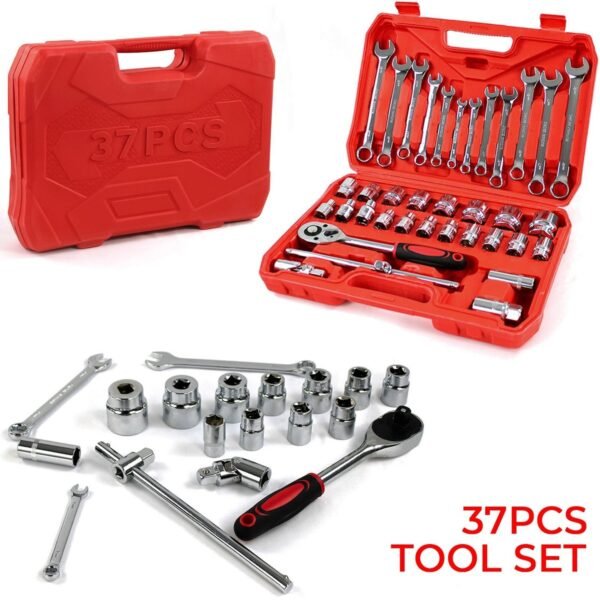 37Pcs Spanner Socket Ratchet Wrench Set 37Pcs Spanner Socket Ratchet Wrench Set