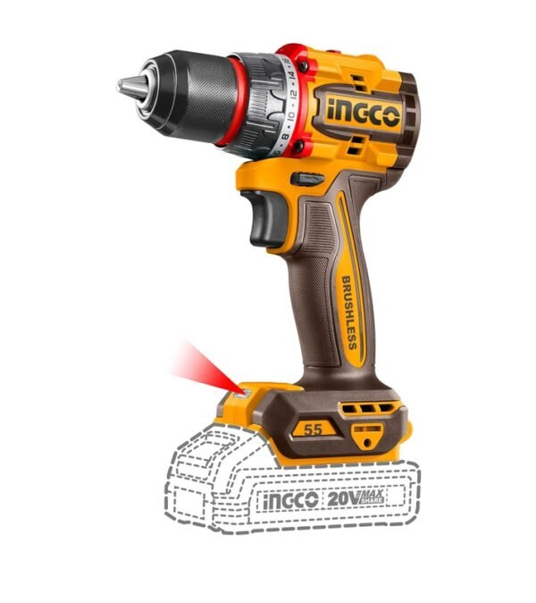 Ingco CIDLI 205581 Compact Brushless Cordless Impact Drill