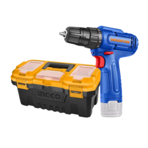 Wadfow Cordless Drill 12V WCDS518 and Ingco Plastic Tool Box 17"